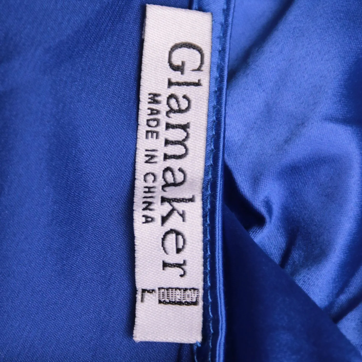 Синее вечернее платье Glamaker с драпировкой, размер 48 (L)