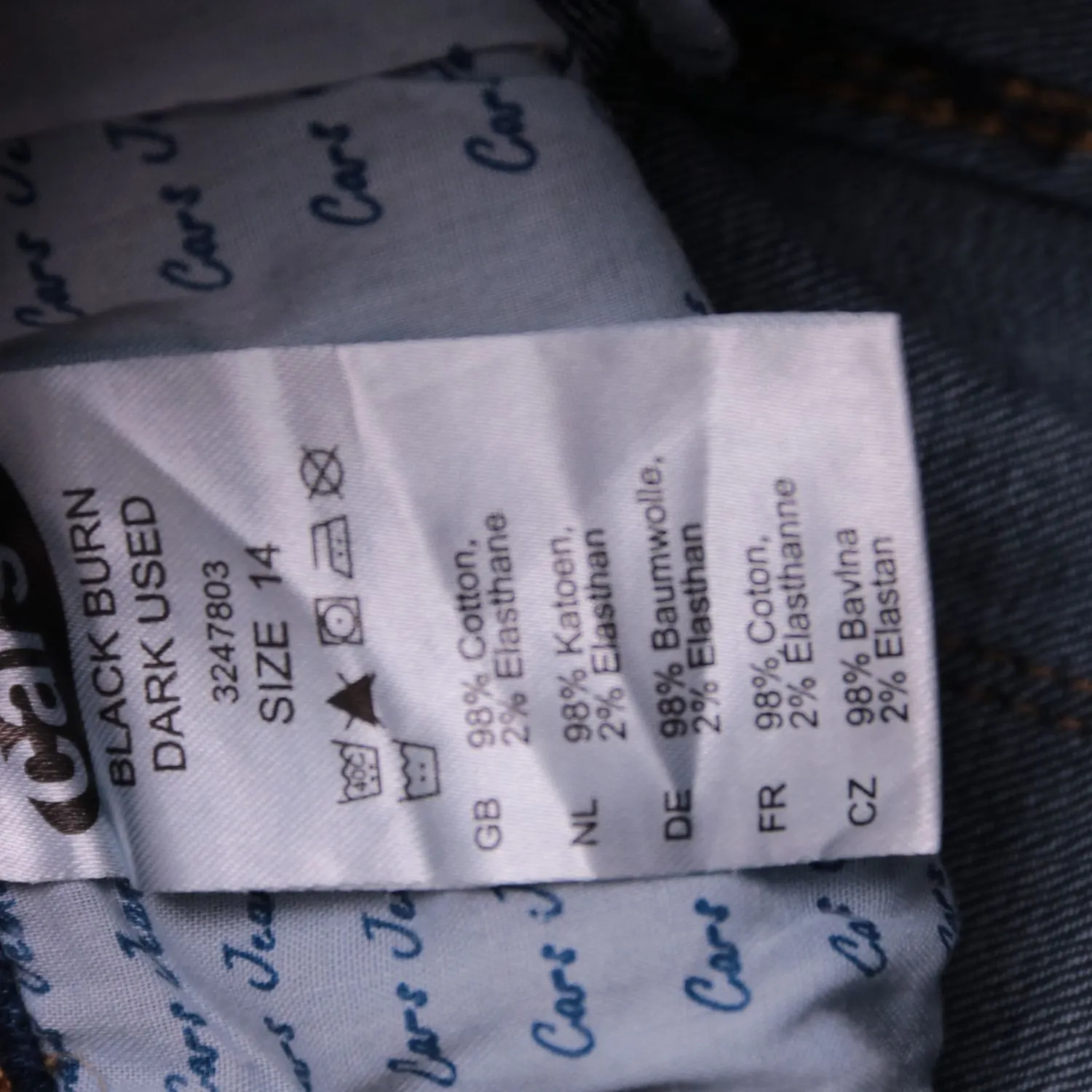 Синие джинсы Cars Jeans из потёртого денима, размер 164 см (14 лет)