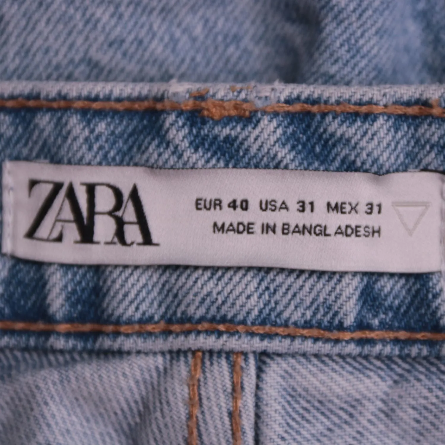 Голубые джинсы ZARA прямого кроя из денима, размер 50 (L)