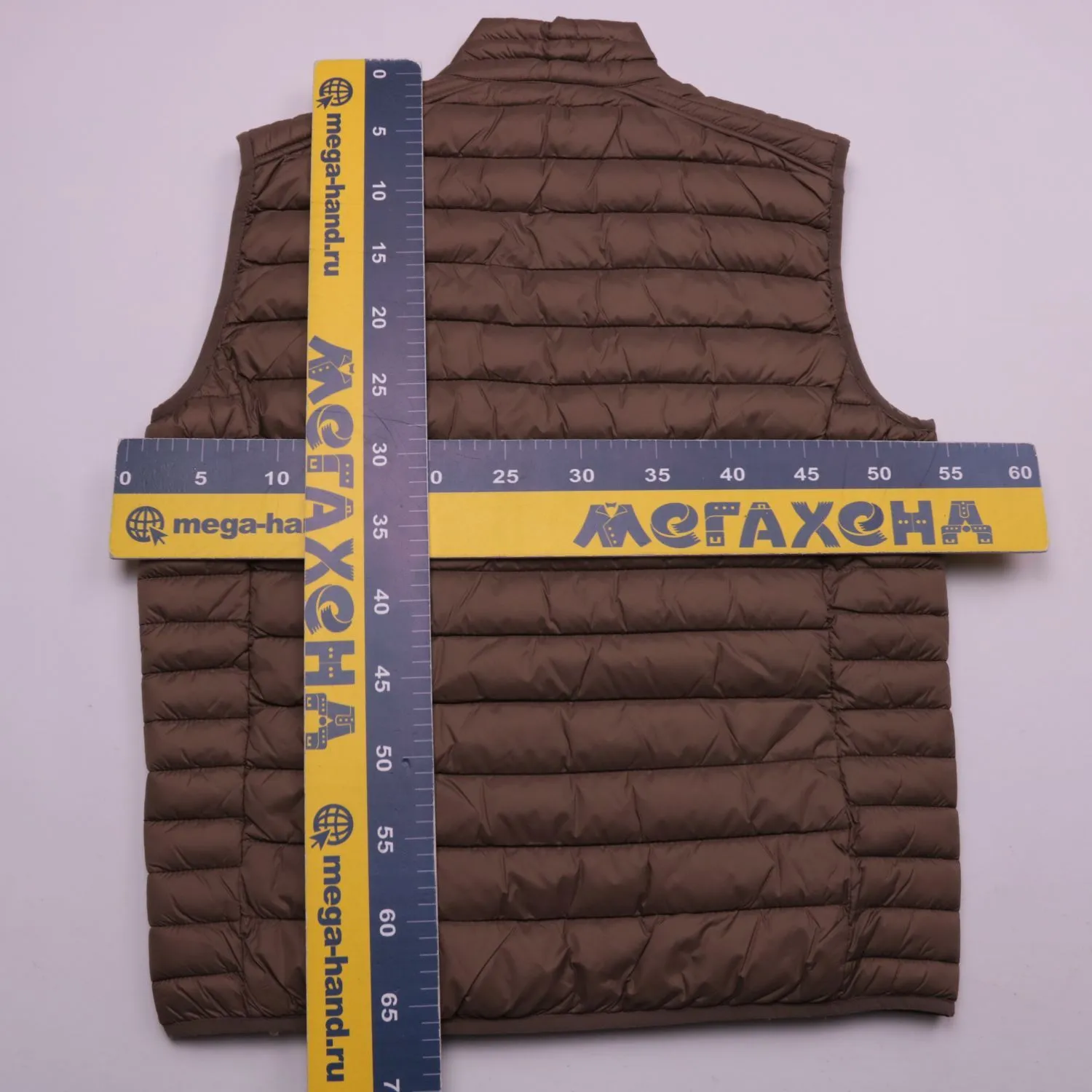 Коричневый жилет QUIES на молнии, размер 54 (XL)