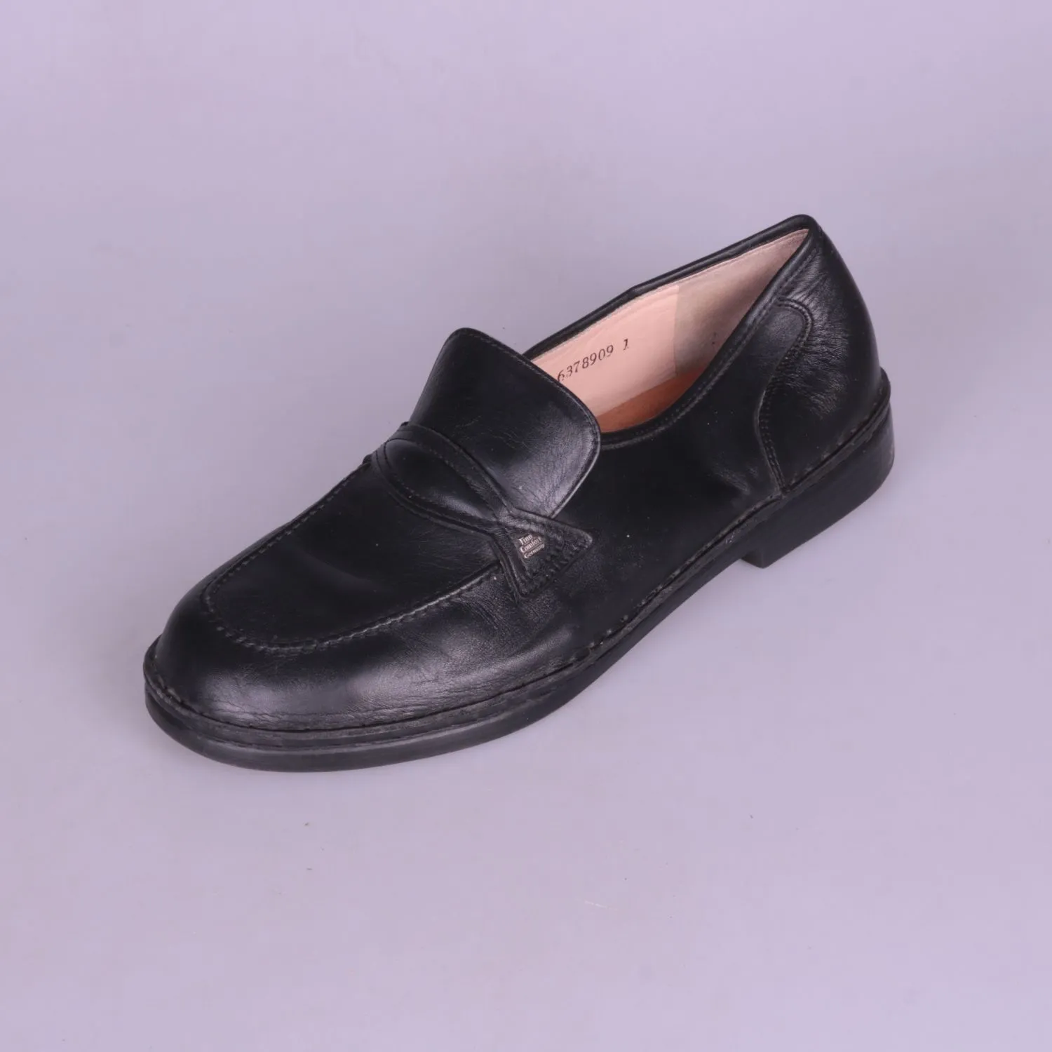 Чёрные лоферы Finn Comfort из натуральной кожи, размер 42,5